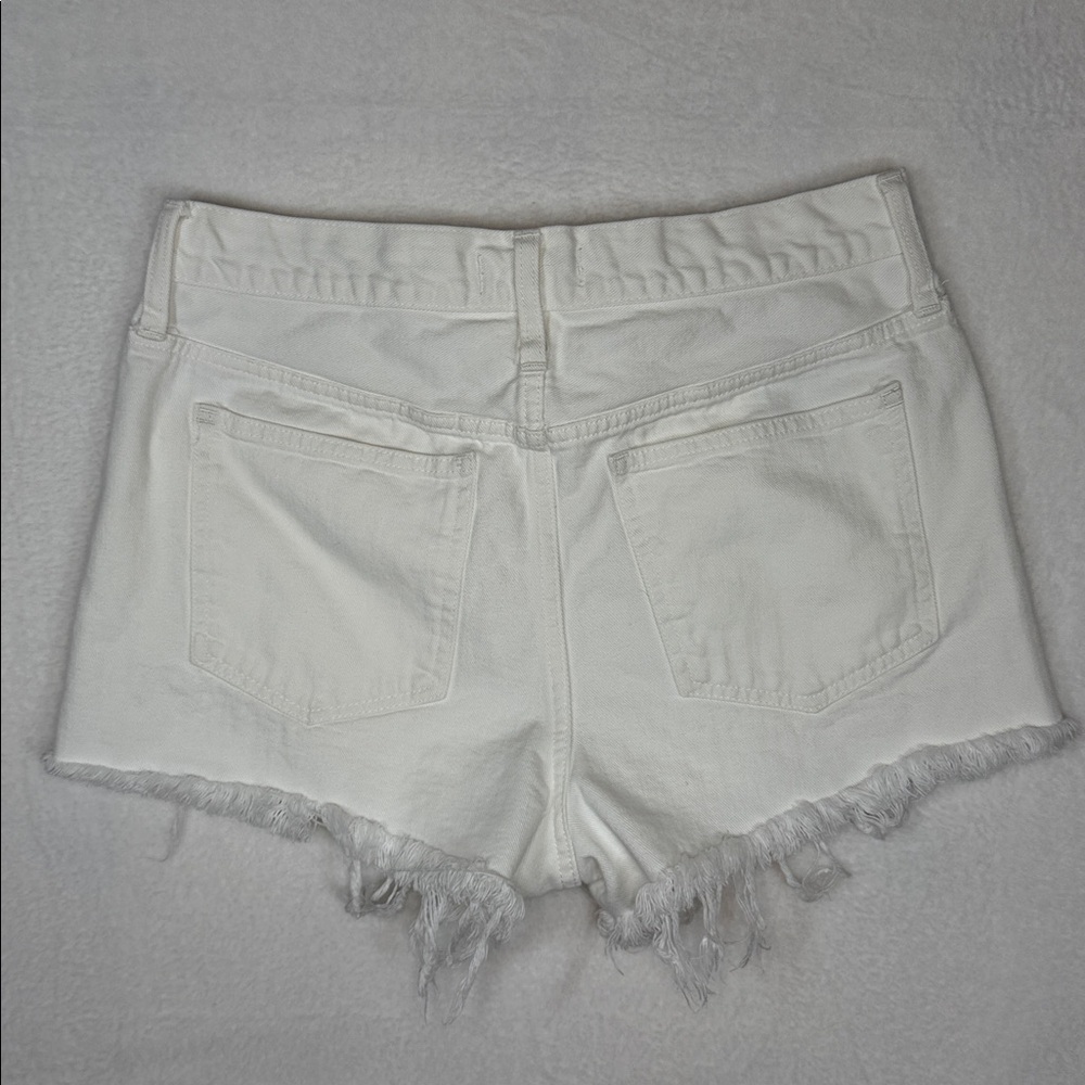 Madewell Cream Relaxed Denim Shorts - Picture 8 of 8